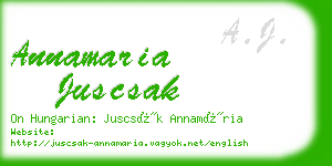 annamaria juscsak business card